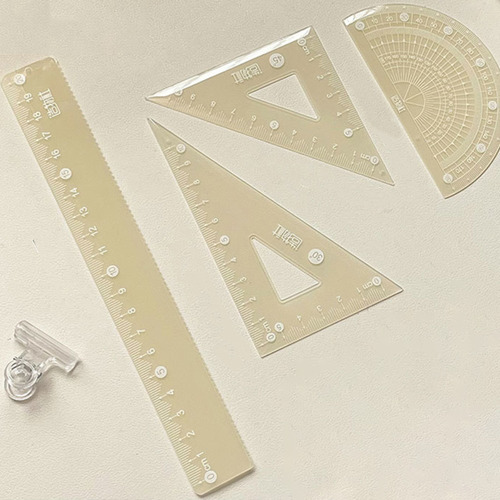Conjunto De 4 Unidades/conjunto Jelly Ruler, Transferidor De