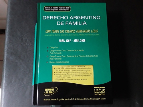 Derecho Argentino De Familia Comentado Legis 2007/2008