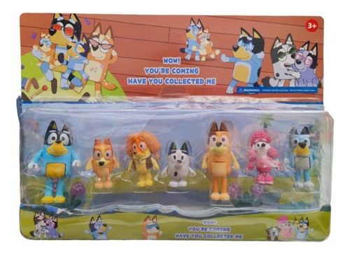 Blister Bluey Bingo X7 Personajes Coleccion Completa