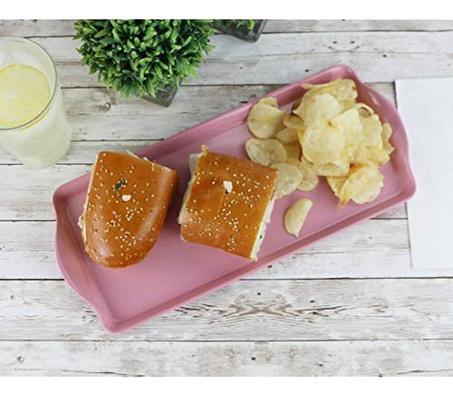 Bandeja De Sándwich Melamina Calypso Basics Rosa 37x16 Cm