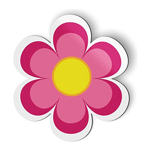 Iman Para Frigorifico Coche 5.5 In Diseño Flor Color Rosa