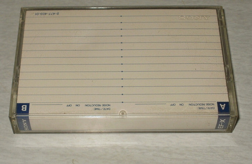 1 Cassette Sony Ef-x 60 Type I Un Solo Uso
