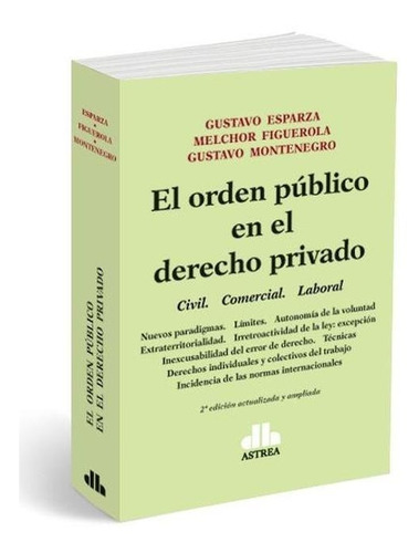 El Orden Público En El Derecho Privado Civil. Comer. Laboral