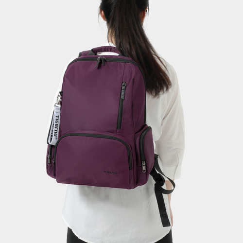 Mochila Tigernu Ejecutiva Para Notebook Morado T-b9178