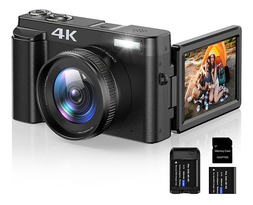 ~? Cámara De Vlogging, Cámara Digital 4k Para Youtube Zoom D