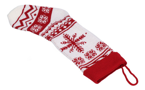Calcetín Navideño Grande Tejido Para Caramelos, Precioso
