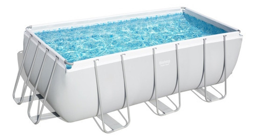 Piscina Estructural Premium De 8124 L. Con Bomba De Arena Color Gris Liso