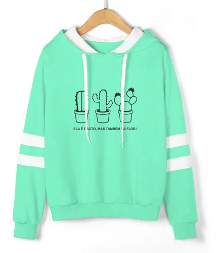 Conjunto Capote Moletom E Cal a Frase Cacto Mulher F 64