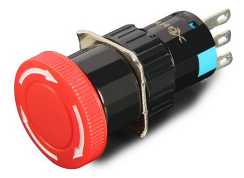16mm Enclavamiento Interruptor De Botón De Parada De