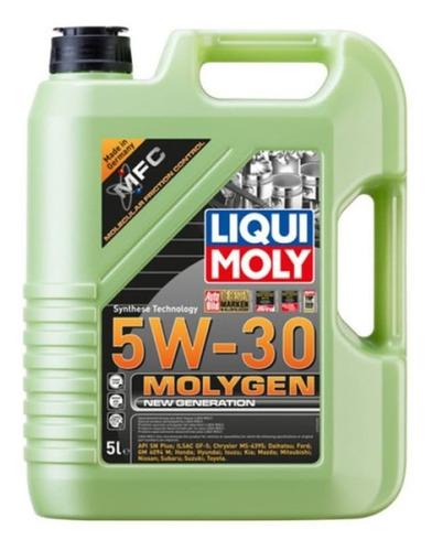 Aceite De Motor 5w30 Hidrocraquea Molygen New Gene 5l Lm9952