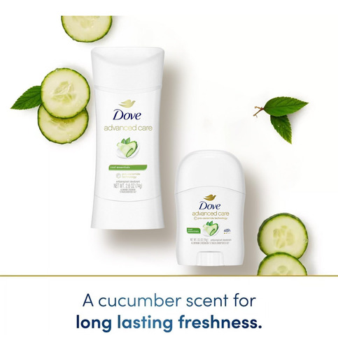 Desodorante Dove Advanced Care Cool Essentials, 75 Ml, Conju