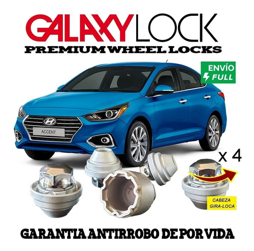 Tuercas Seguridad Galaxylock Hyundai Accent Gls T-a Garantia