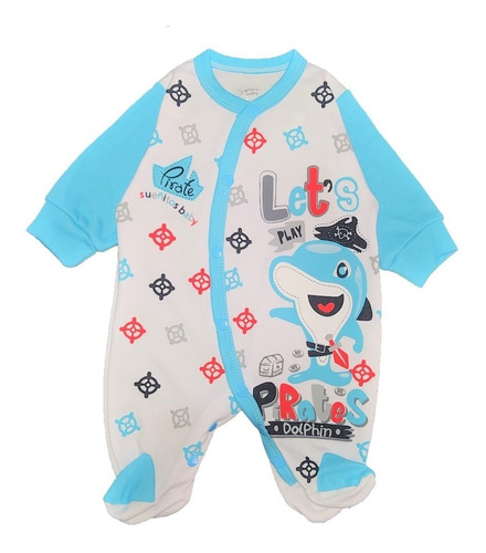 Pijama Para Bebe Niño Niña Tiburón Varios Colores Enteriza