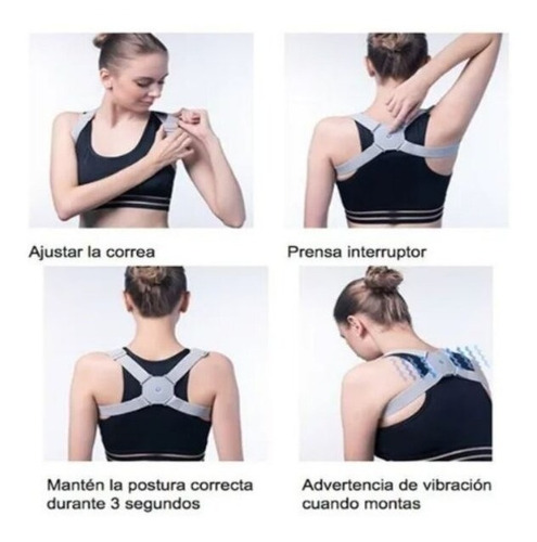Imagen 2 de 9 de Corrector Postural Inteligente Sensor Mujer Hombre Usb