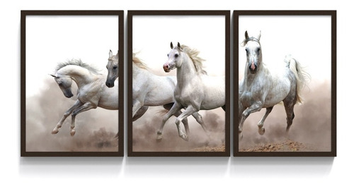 Quadro Decorativo Cavalos Fazenda Country Campo Sertanejo