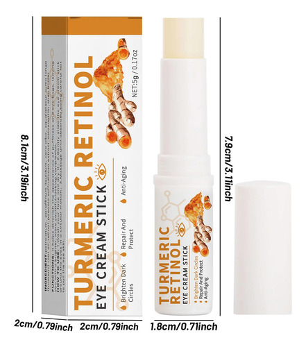 Crema De Ojos U Turmeric En Barra Hidratante Y Desalinizante