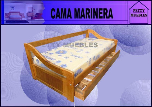 Cama Marinera De 1 Plaza En Madera Maciza- Dormitorio 