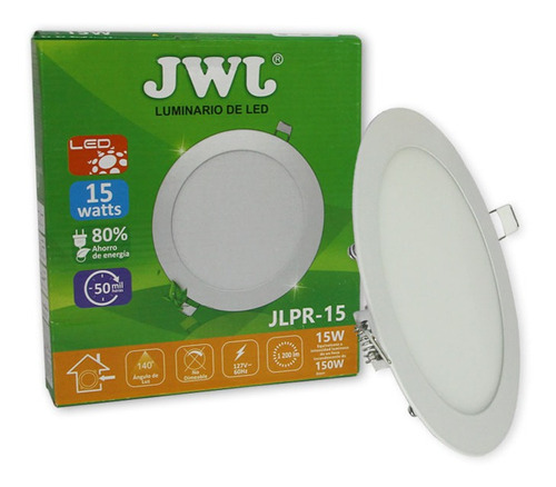 Panel Led Empotrable En Plafon Luz Blanca 15w Jlpr15 Jwj 5pz