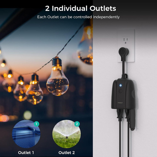 Enchufe Inteligente Para Exteriores, La Toma Wifi Tessan Fun