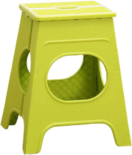 Taburete plegable portátil reforzado de 46 x 45 cm, apto para adultos y niños, capacidad de carga 120 kg H G Q Color Verde Claro