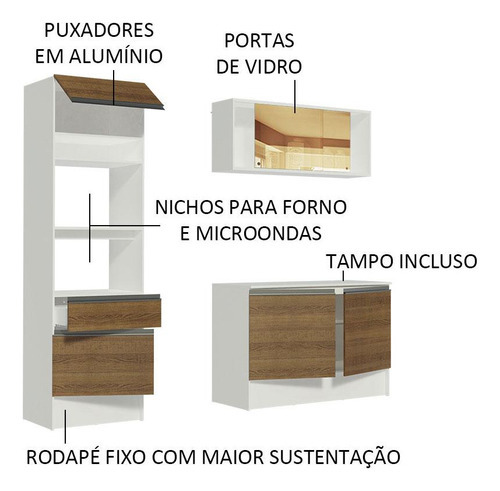 Madesa Gabinete Compacto C/ Arm. Diamante. Pop Rust./blanco