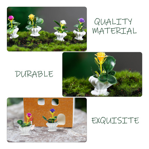 8 Unidades De Decoración Para Macetas, Minicasa, Modelo Bons