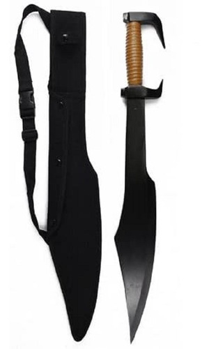 Espada Espartana Negra De 60 Cm Con Funda Negra