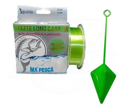 Kit Linha Mx 0,23 + Chumbada Capela Côncava 