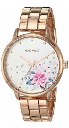 Reloj De Pulsera Con Detalles De Cristal Para Mujer Nine Wes