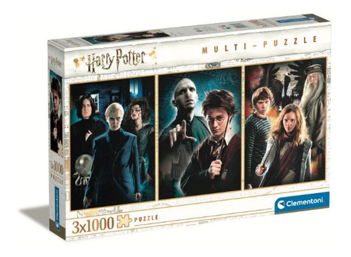 3 Rompecabezas Harry Potter Multi 3x1000 Pz Clementoni Italia 3000 Pz Voldemort Dumbledore Hermione Snape Draco Malfoy