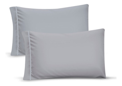 2 Fundas De Almohada Estándar Koala - Color Color Gris Perla Liso