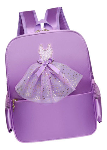 Mochila De Baile De Ballet Con Bolsa De Encaje Violeta