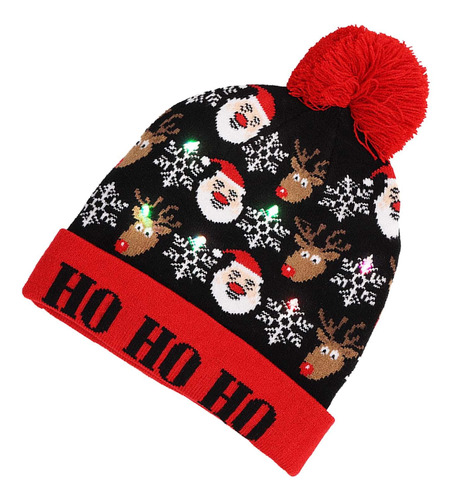 Gorro De Punto Con Luz, Gorro De Navidad Led, Gorro De