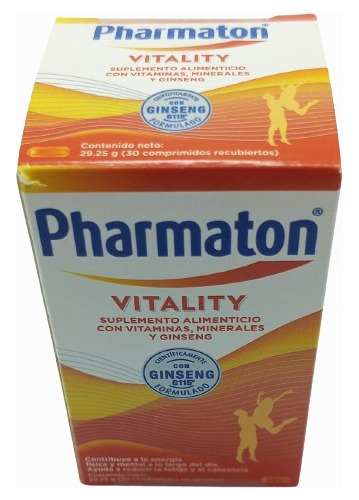 Pharmaton Vitality 1 Fco 30 Cap - Unidad a $4733