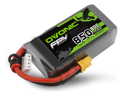 Ovonic Batería Lipo 3s 80c 850mah 11.1v Lipo Batería Con .