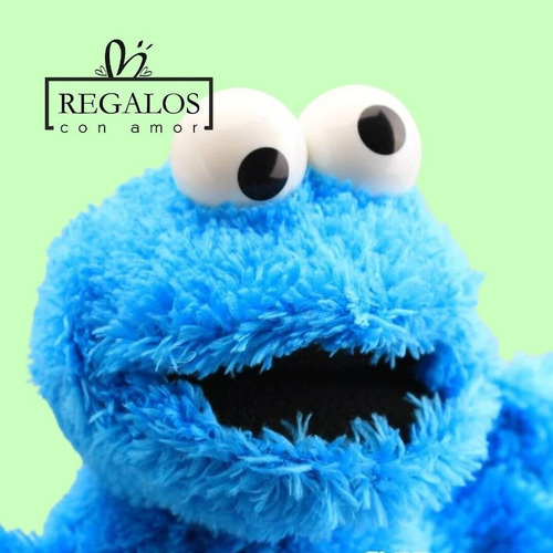 Imagen 2 de 5 de Peluche Monstruo Comegalletas 50 Cms Original Plaza Sesamo