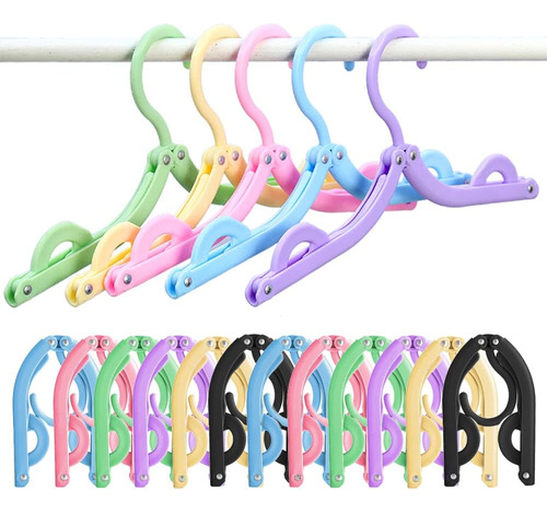 Percha Plegable De Viaje 12pcs Percha Portátil Multifunciona
