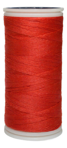 Caja 12 Pzas Hilo Coats Poliéster Liso 3 Cabos Fibra Corta Color T6980-0504 Rojo Catarina