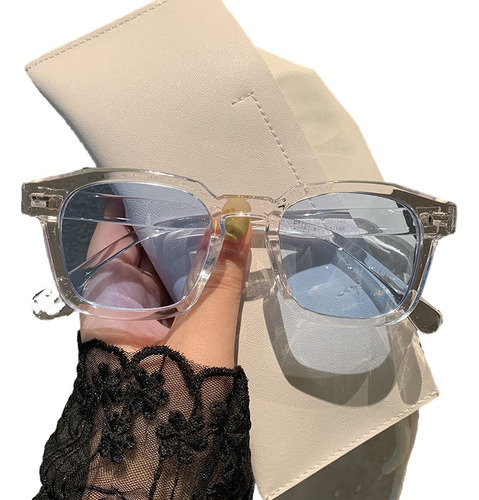 Light Blue Sunglasses Korean Style Women's Fashion