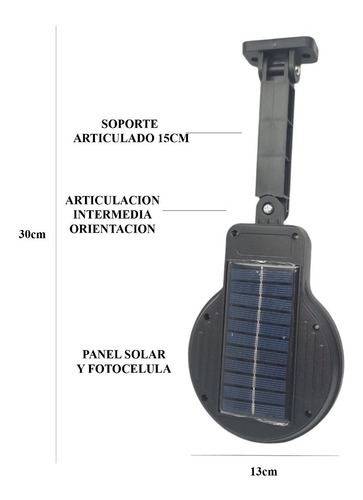 Imagen 8 de 10 de Pack X4 Reflector Solar Led Luminaria Calle 30w Fotocelula