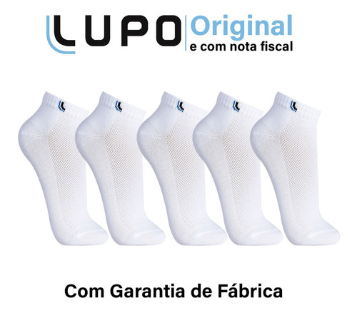 Imagem 3 de 7 de Kit 10 Pares Meia Lupo Soquete Cano Curto Masculina Algodão
