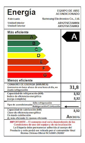 Aire Acondicionado Samsung Inverter Wi-fi 12.000 Btu
