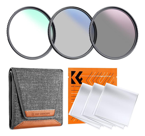 K&f Concept 46mm Uv / Cpl / Nd Kit De Filtro De Lente (3 Pie