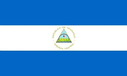 Bandera Con Logo Nicaragua Emblemas 90x1.50mts