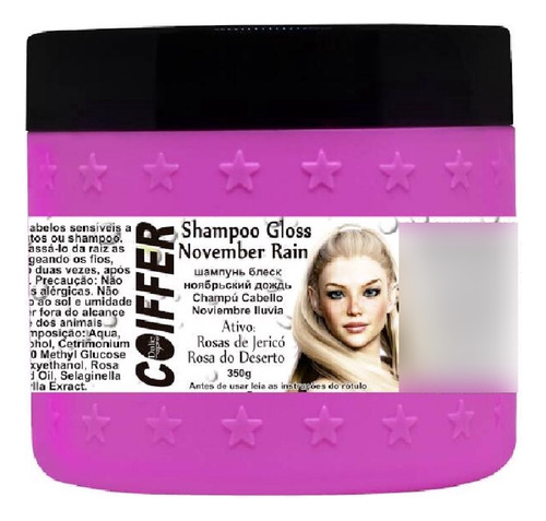 Kit 2 Shampoo Hidratacao Gloss November Rain Coiffer 350g