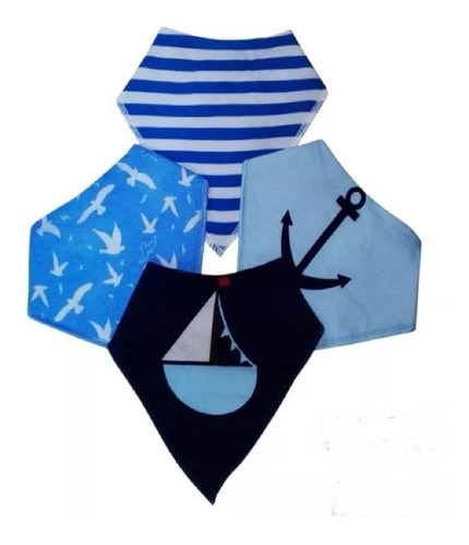 Babero Bandana  Bebes Con Broche Pack 4 Baberos Promo