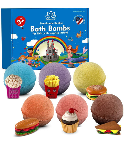 Bath Bombs For Kids With Toys Inside Fast Food Surprises - 6