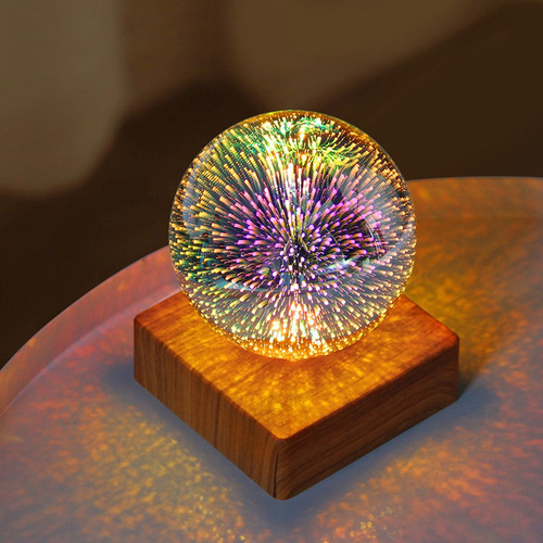 Luz De Fuegos Artificiales 3d Bola De Cristal Luz Usb