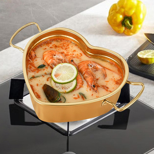 Cacerola Compatible Con Salsa En Forma De Corazón De S Oro