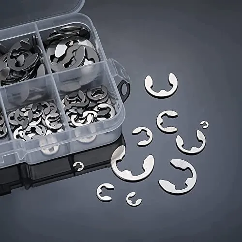 200 Piezas E-clip Circlip Anillos De Retención Externos, Kit